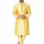 Gold embroidered art silk kurta-pajama