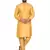 Gold embroidered art silk kurta-pajama