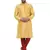 Gold embroidered art silk kurta-pajama