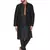 Black embroidered art silk kurta-pajama