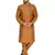 Brown embroidered art silk kurta-pajama