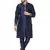 Blue embroidered art silk kurta-pajama