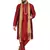 Red embroidered art silk kurta-pajama
