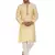 Beige embroidered art silk kurta-pajama