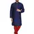 Blue embroidered art silk kurta-pajama