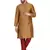 Brown embroidered art silk kurta-pajama