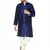Blue embroidered art silk kurta-pajama