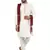 White embroidered art silk kurta-pajama