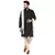 Black embroidered art silk kurta-pajama