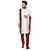 White embroidered art silk kurta-pajama