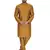 Brown embroidered art silk kurta-pajama
