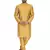 Gold embroidered art silk kurta-pajama