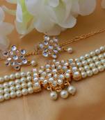 Indian Bollywood Full Pearl Kundan Choker Jewellery Set