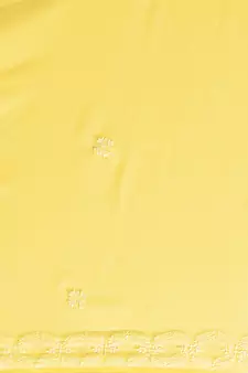 Hand Crafted Yellow Georgette Lucknowi Chikankari Indian Women Saree With Blouse
