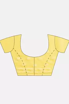 Hand Crafted Yellow Georgette Lucknowi Chikankari Indian Women Saree With Blouse