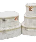 ATORAKUSHON® FABRIC MAKEUP STORAGE BOX SHAVING TRAVEL VANITY COSMETIC BAG WARDROBE ORGANIZER JEWELLERY POUCH CREAM