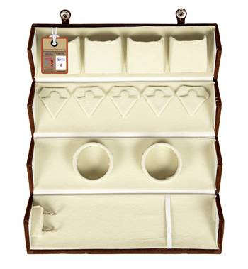 atorakushon Velvet Brown Jewellery Storage Box Earring Wardrobe Organizer Necklace Mix folder For Women 1