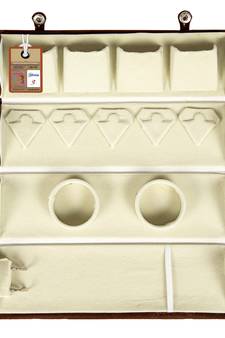 atorakushon Velvet Brown Jewellery Storage Box Earring Wardrobe Organizer Necklace Mix folder For Women