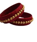 Maroon bangles-and-bracelets