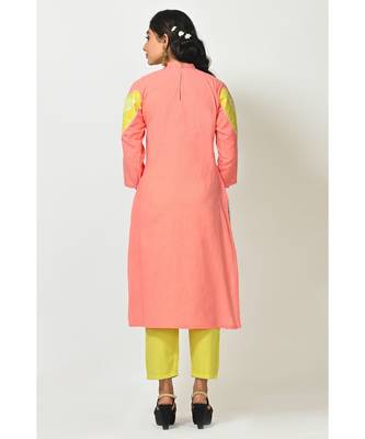 Pink Dola Silk Printed Quarter Sleeves Womens Straight Pant Set 3