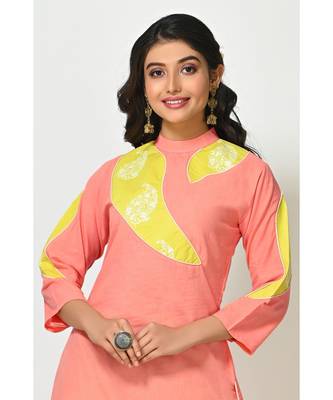 Pink Dola Silk Printed Quarter Sleeves Womens Straight Pant Set 4