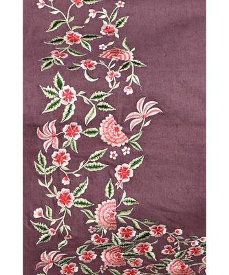 Violet Cotton Embroidered Quarter Sleeves Womens Straight Pant Set 4