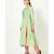 Deep Pista Green Cotton Lacd Work Quarter Sleeves Womens Straight Pant Set