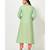 Deep Pista Green Cotton Lacd Work Quarter Sleeves Womens Straight Pant Set