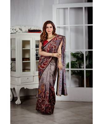 Shraddha arya Grey woven tussar_silk saree with blouse 3