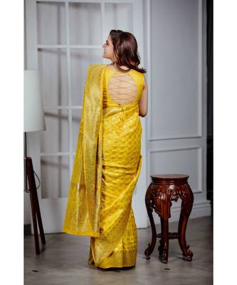 Shraddha Arya Designer Yellow Party Art Silk Saree 6