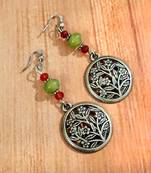 Green agate earrings