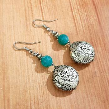 Blue agate earrings 1