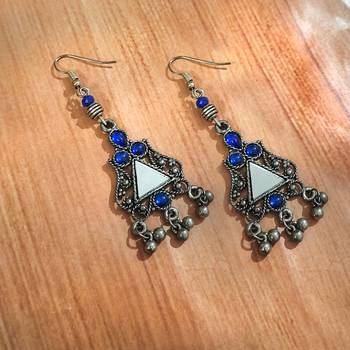 Blue agate earrings 1
