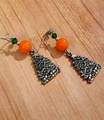 Orange agate earrings