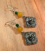 Yellow agate earrings