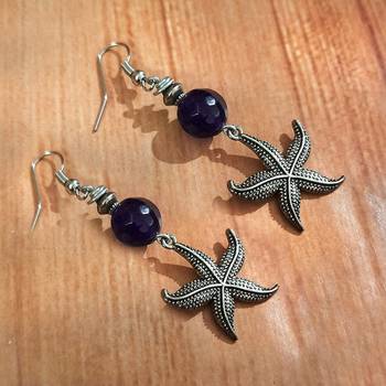 Purple agate earrings 1
