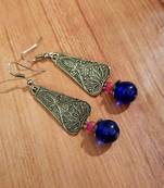 Purple agate earrings