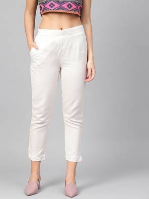 Fusion Threads Cotton Slim Pant for Woman trouser 1