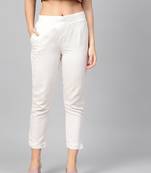 Fusion Threads Cotton Slim Pant for Woman trouser