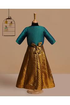 silk_blend yellow embroidered   Gown and   Jacket