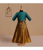 silk_blend yellow embroidered   Gown and   Jacket