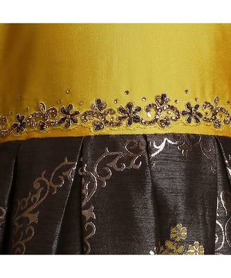 silk_blend gold embroidered   Gown and   Dupatta 4