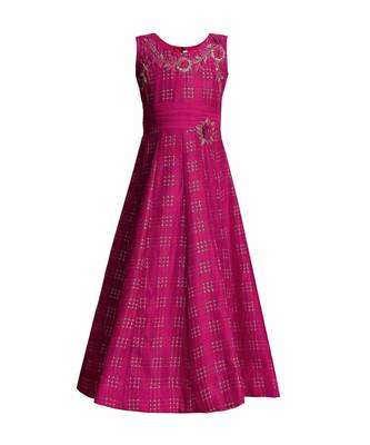 satin pink embroidered   Gown 2