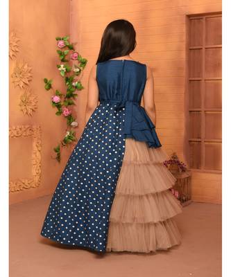 silk_blend blue embroidered   Gown 2