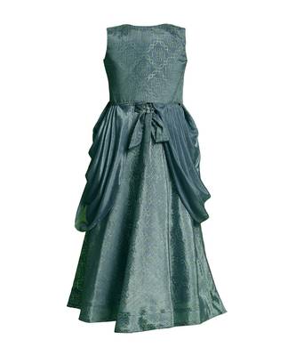 satin blue embroidered   Gown and   Jacket 2