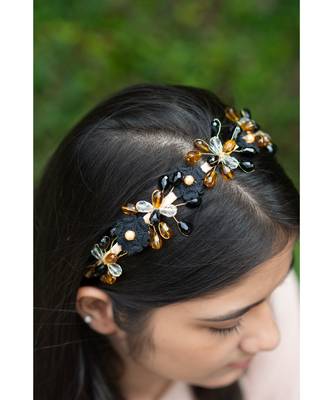 Odile's Laurel Crystal and Lace Headband 2