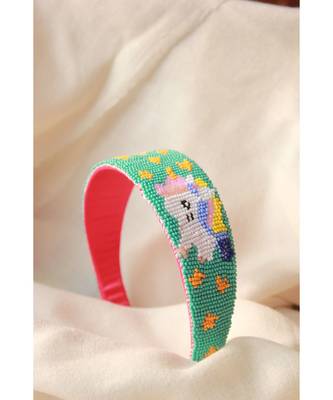Funky Unicorn Beaded Headband 2