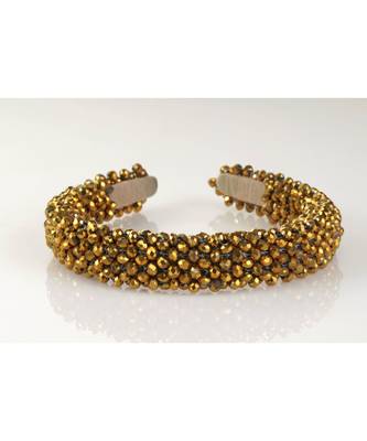 Golden Diva Beaded Headband 2