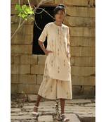 beige plain cotton kurtis