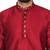 Red embroidered art silk kurta-pajama